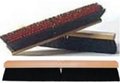 Push broom or floor broom 30 inches wide red coarse plastic center rows outside rows fine black plastic 1130A