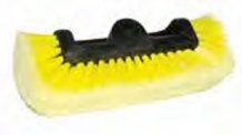Truck wash brush or car wash brush with soft yellow trim around sides and front of brush. 11.25 inch wide No. 187Y.